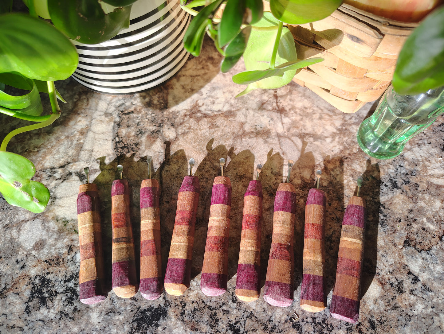 Stripped Exotic Wooden Dabbers